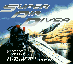 Super Air Diver (Europe) Title Screen